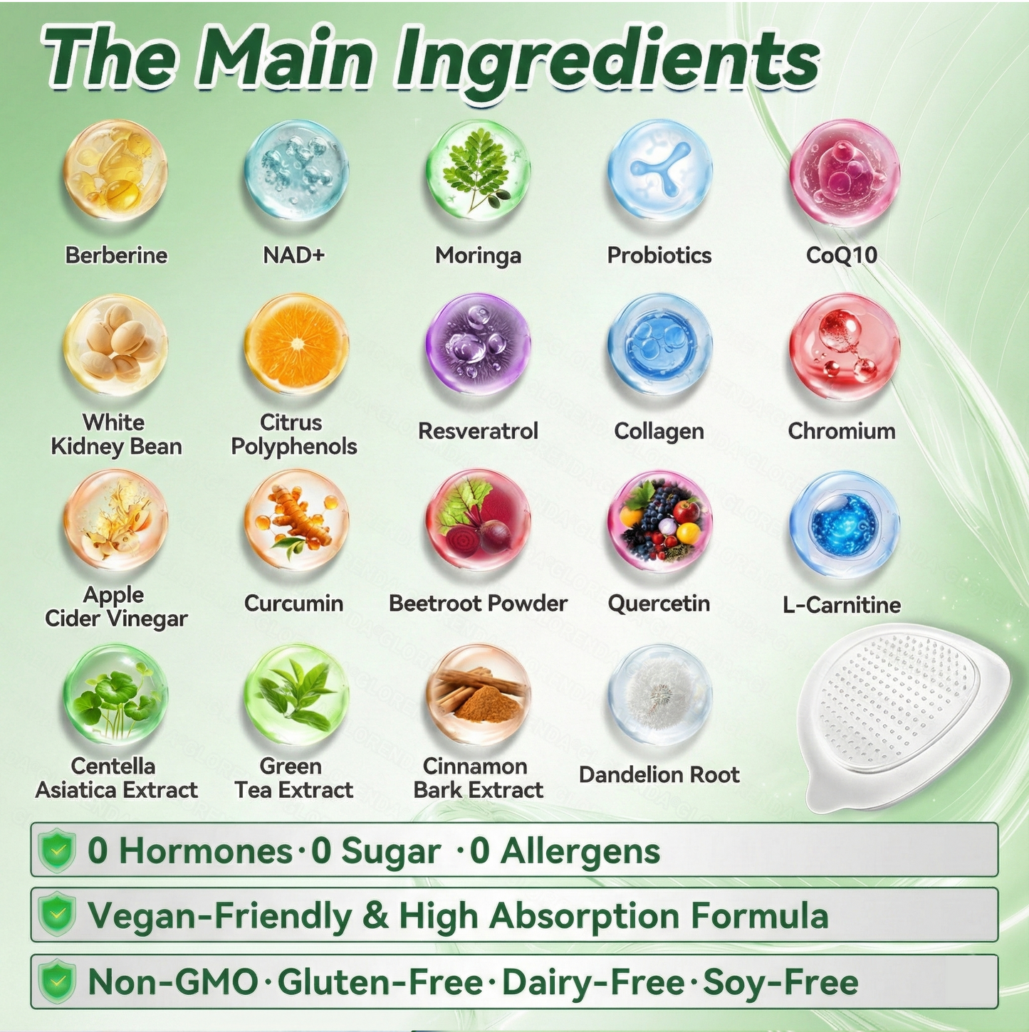 Certified by the U.S. Food and Drug Administration (FDA)🥰| GFOUK® Moringa · Berberine × NAD+ 10-in-1 Advanced Nano Microneedle Patch |🐧Backed by science | 10-in-1 formula | Results in 7 days🥕