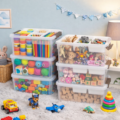 Bepavo® Multi-Purpose Storage Box with Removable Organizers – Versatile Container for Home, Office, and Craft Supplies