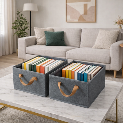 Bepavo® Premium Foldable Fabric Storage Bins – 3‑Pack Large Capacity Organizers for Clothes, Towels & Daily Essentials