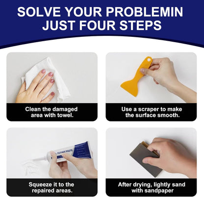 🔥 The Ultimate Wall Eraser Kit: 5-Second Hole Filler, Seamless Drywall & Concrete Repair Paste – Industrial Strength, Quick-Dry, Non-Toxic